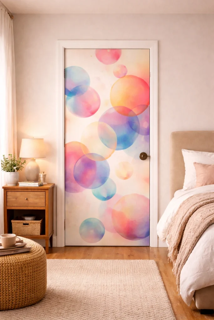 Abstract Bubble Art Door Style