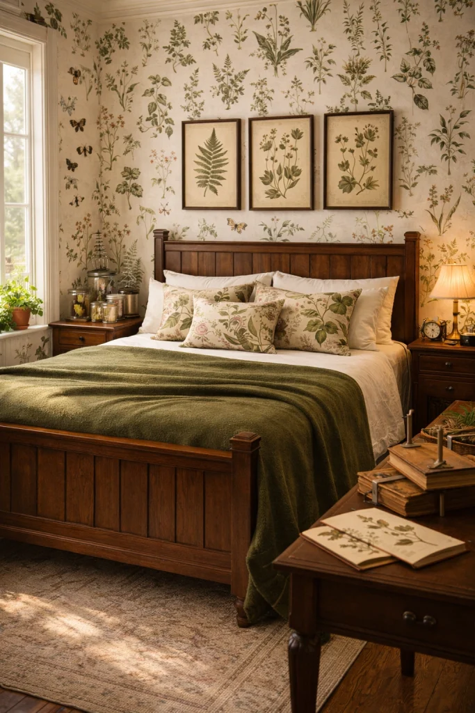 Antique Botanical Study Bedroom Style