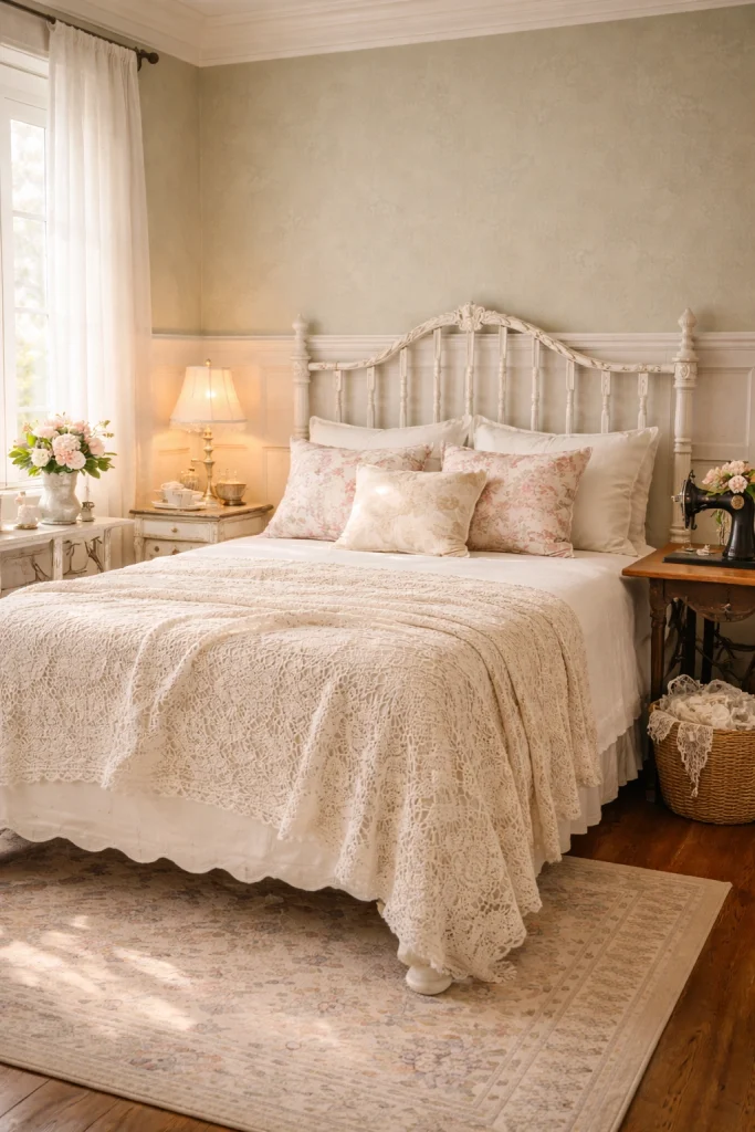 Antique Lace Cottage Bedroom Style