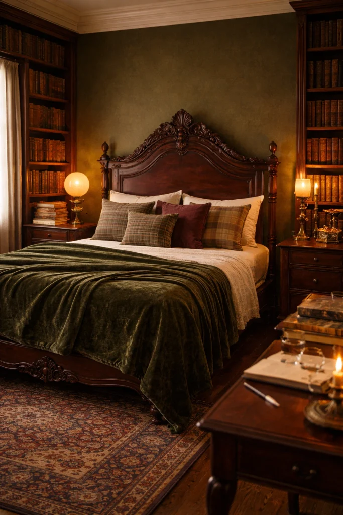 Antique Library Vintage Bedroom Style