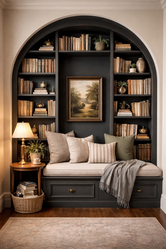Archway Reading Nook Bookshelf Style