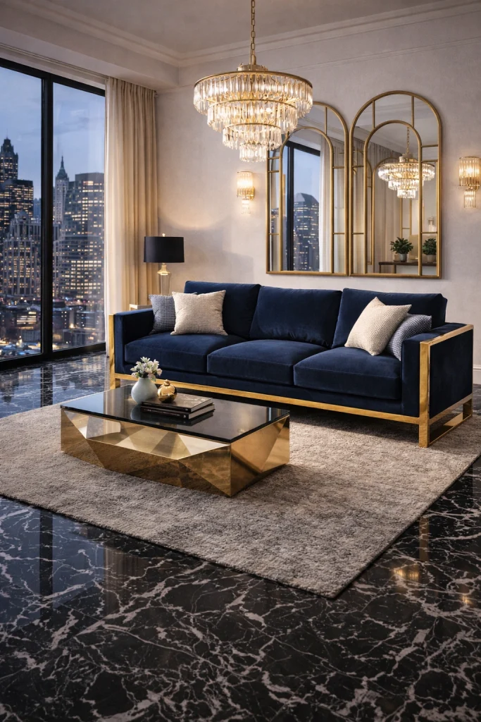 Art Deco Glam Sofa Style