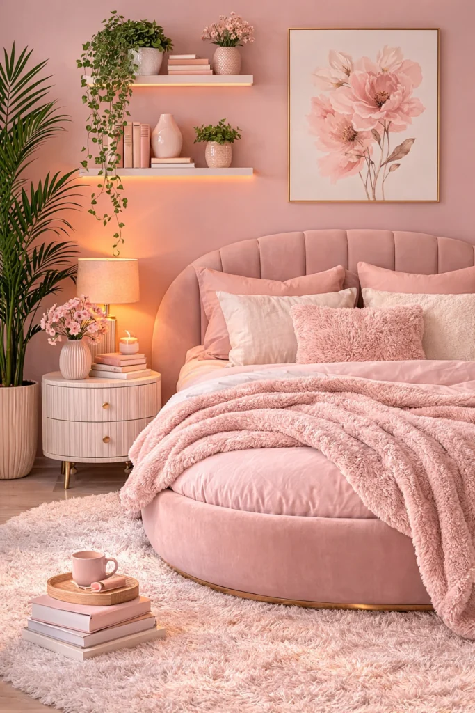 Baby Pink Cozy Bedroom Style