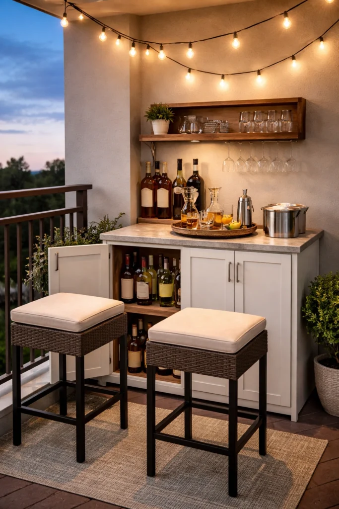 Balcony Mini Bar Idea