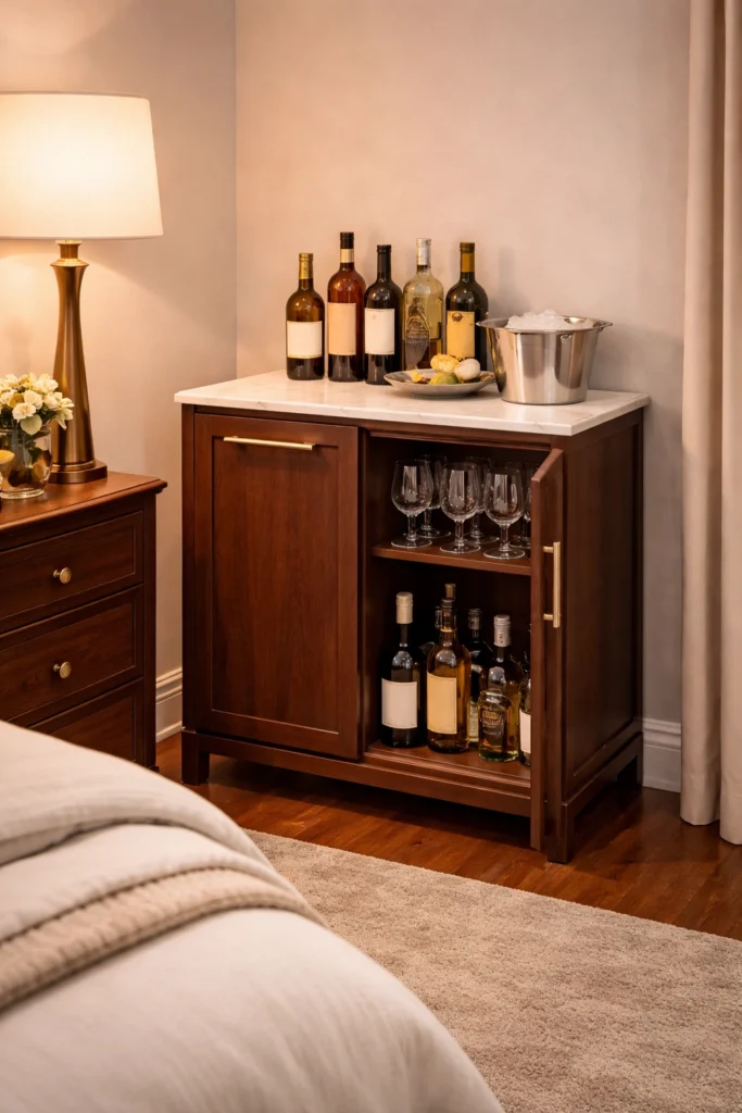 Bedroom Mini Bar Idea