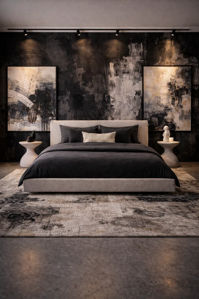 Black Artistic Bedroom Style