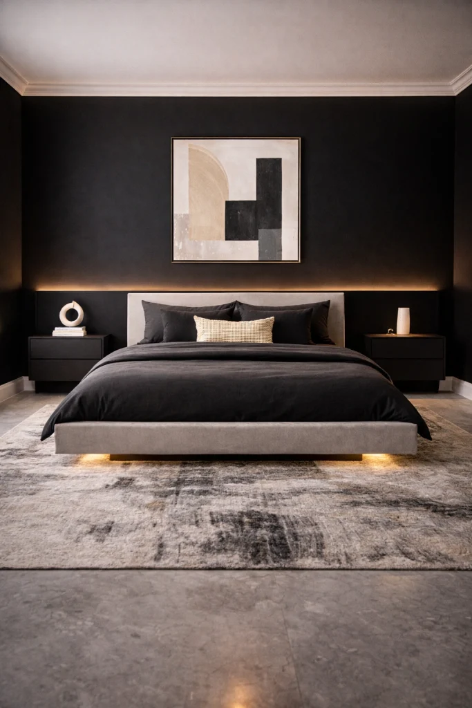 Black Contemporary Bedroom Style