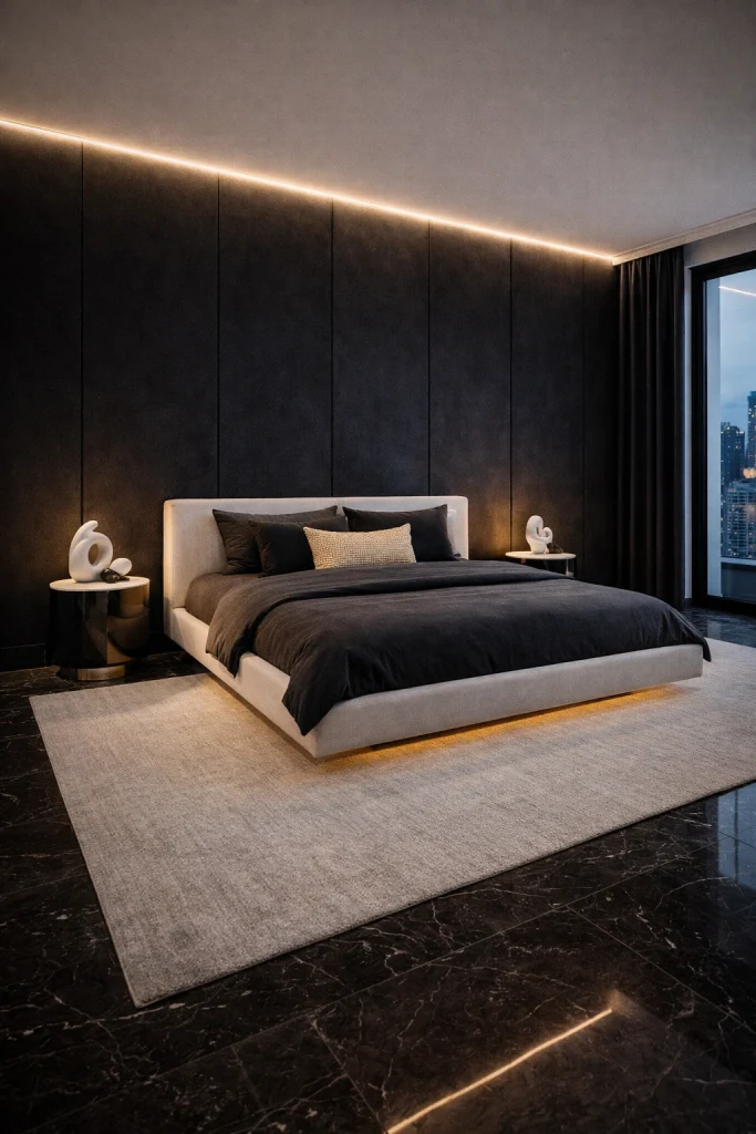 Black Luxury Apartment Bedroom Style