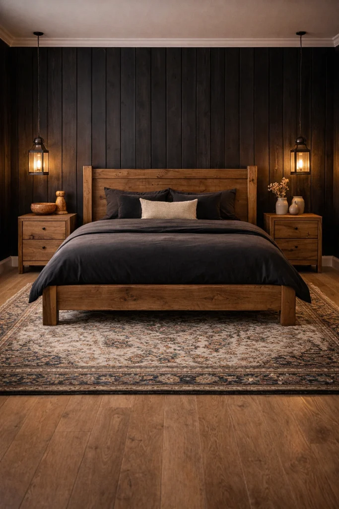 Black Rustic Luxury Bedroom Style