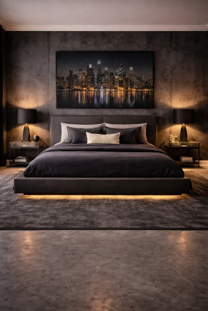 Black Urban Luxury Bedroom Style
