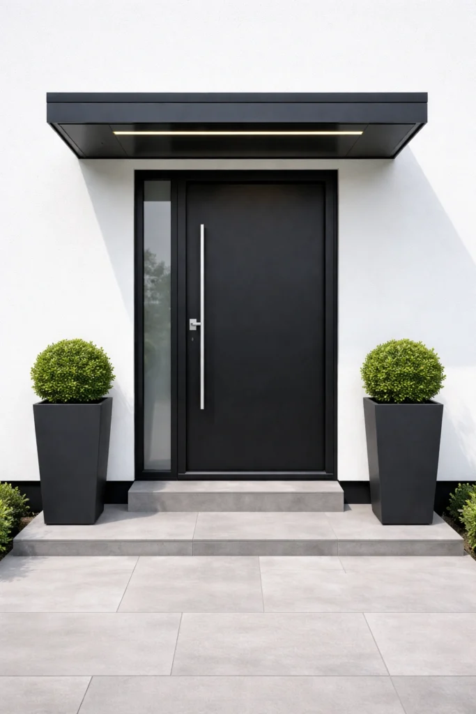 Black & White Minimalist Porch Idea