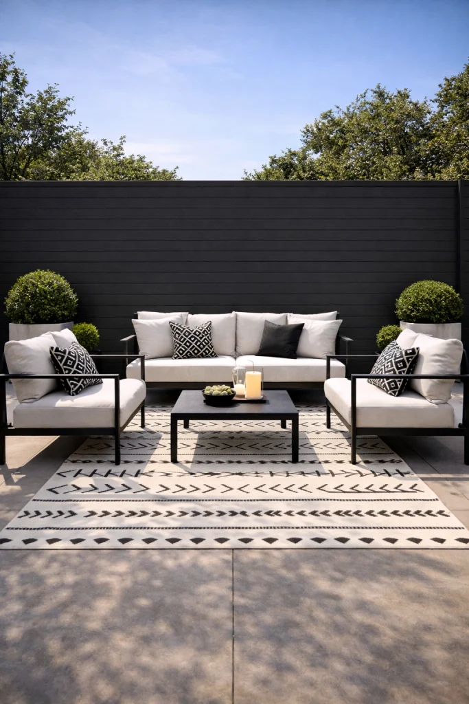Black & White Modern Patio Style