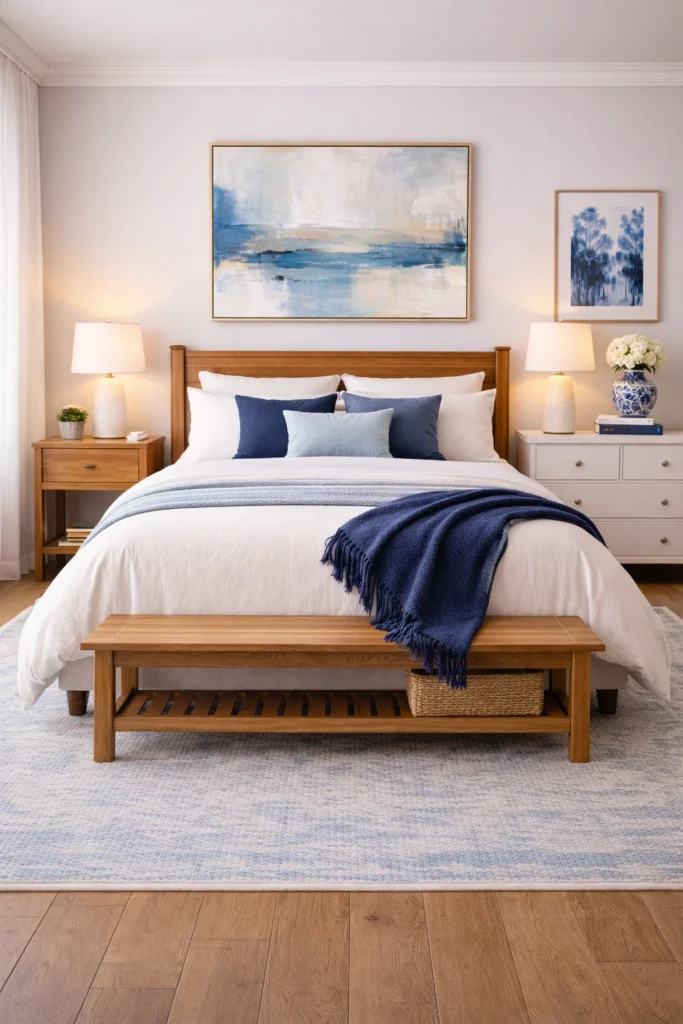 Blue Accent Decor Bedroom Style