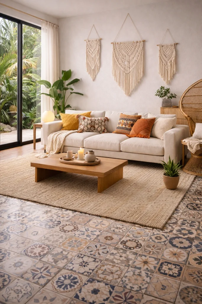 Boho Chic Sofa Setup Style