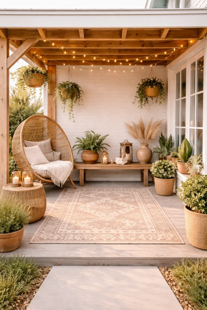 Boho Style UK Porch Idea