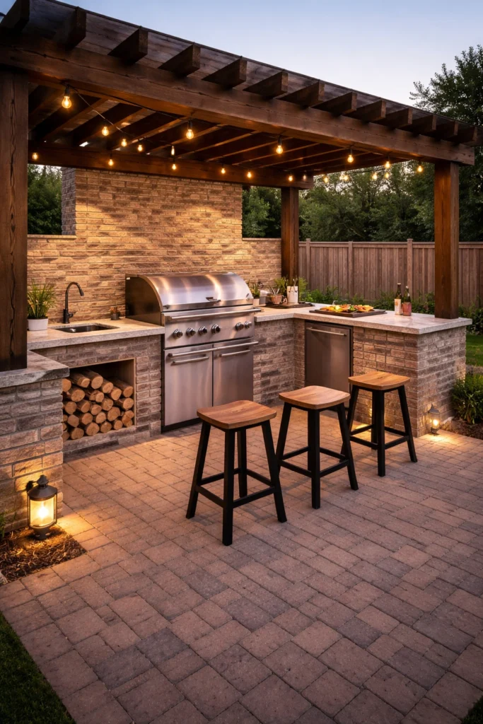 Brick BBQ Outdoor Kitchen Ideas