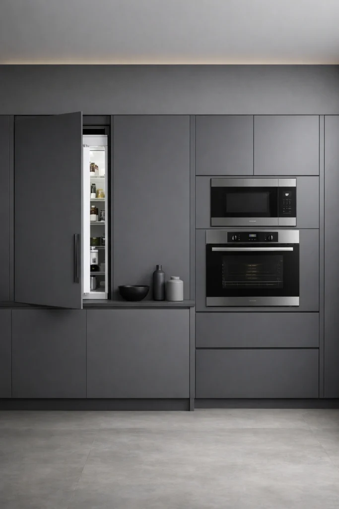 Built-In Appliance Modern Kitchen Idea