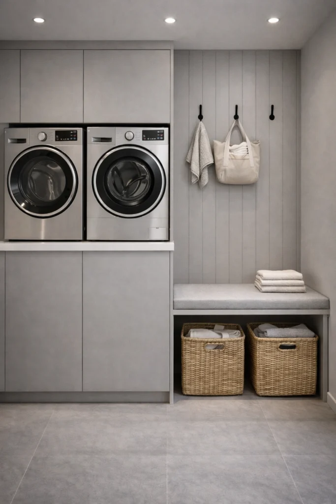 Built-In Bench Laundry Utility Style