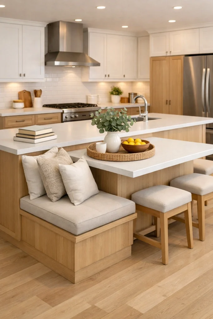 Built-In Seating Kitchen Island Idea