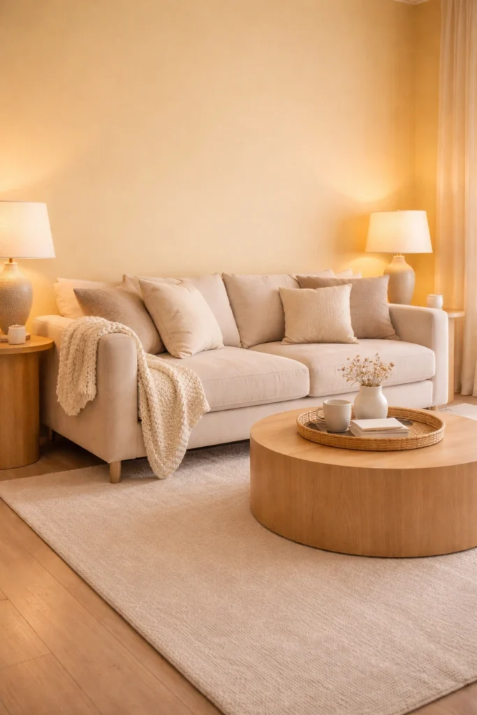 Butter Yellow Cozy Room Idea