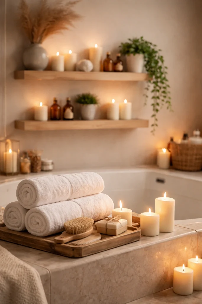 Candle Relaxation Spa Bathroom Style