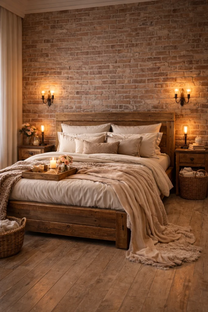 Candlelit Rustic Romance Bedroom Style