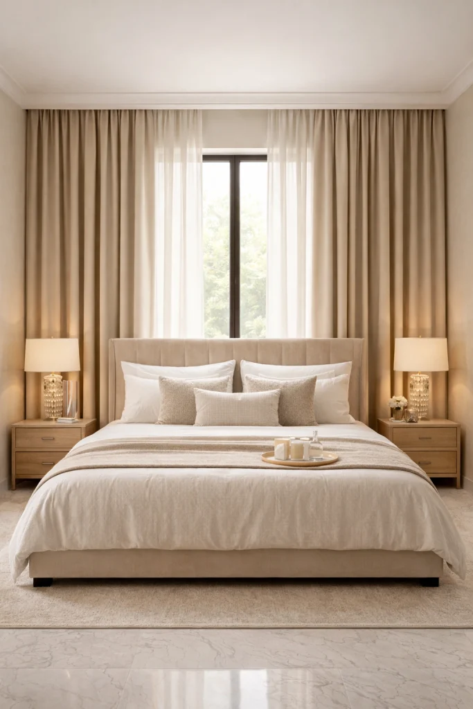 Champagne Beige Drapes Style