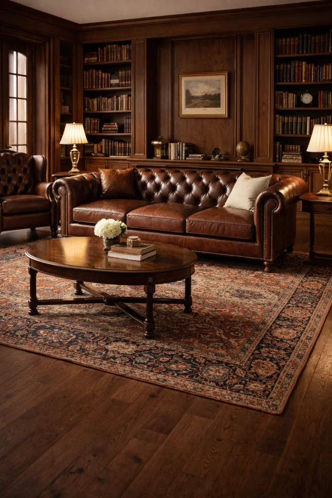 Classic Chesterfield Leather Sofa Style