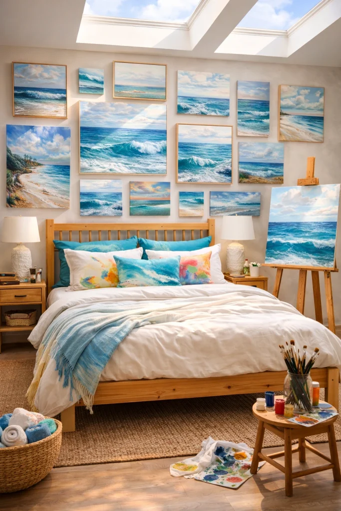 Coastal Artist Bedroom Style