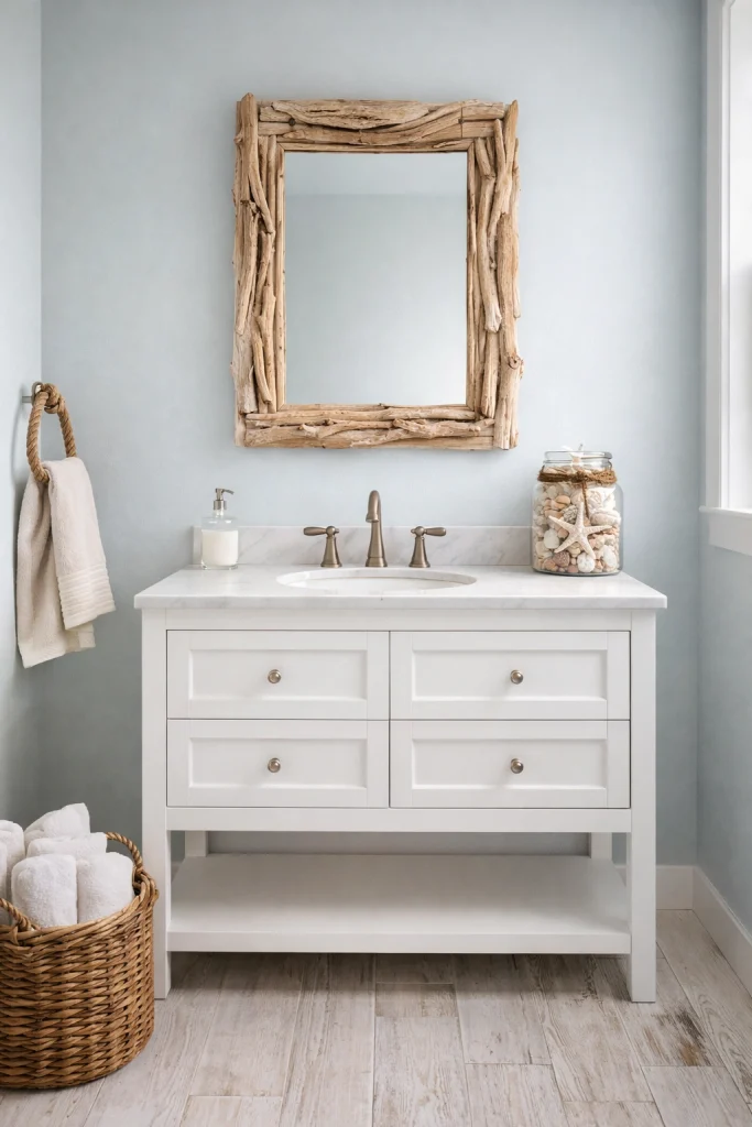 Coastal Farmhouse Bathroom Style