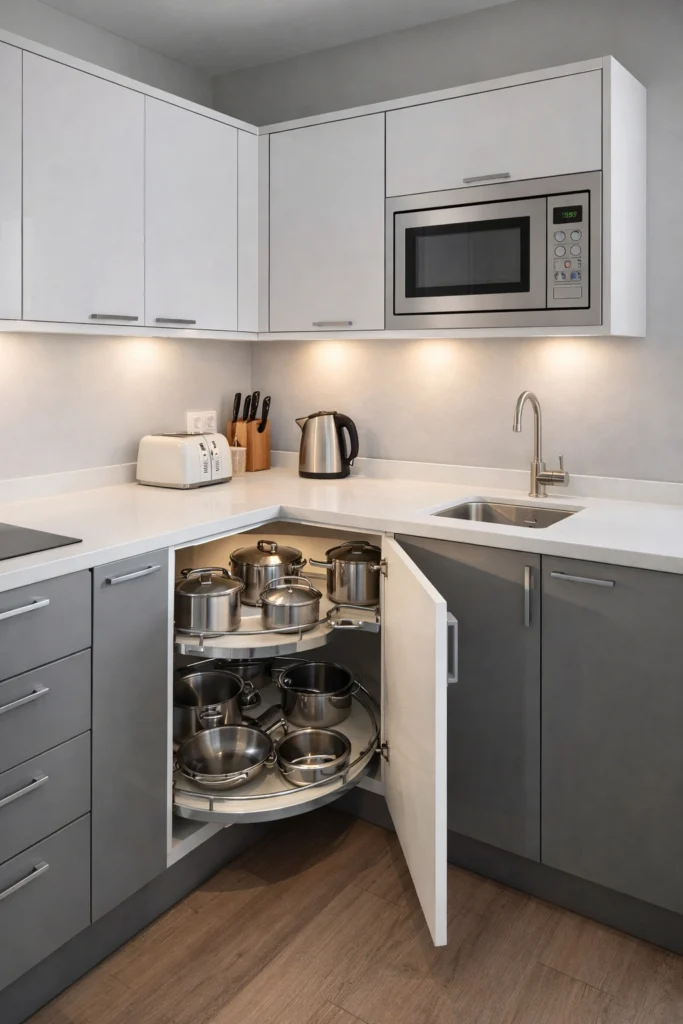 Compact L-Shaped Smart Kitchen Idea