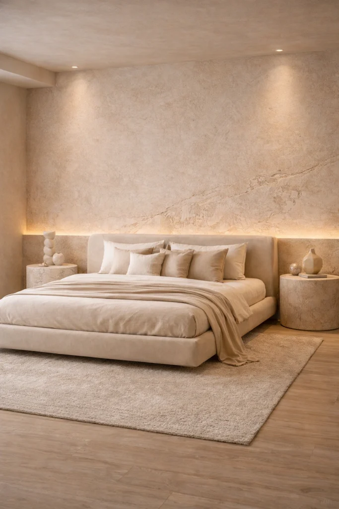Contemporary Sandstone Bedroom Style
