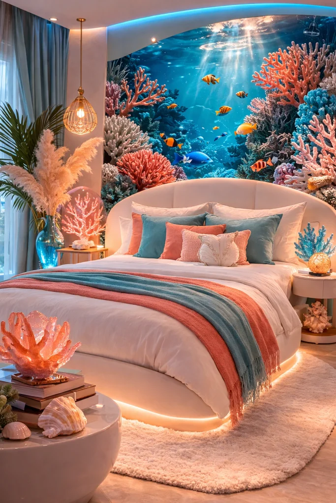 Coral Reef Inspired Bedroom Style
