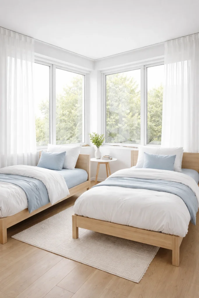 Corner Glass Window Wrap Twins Style