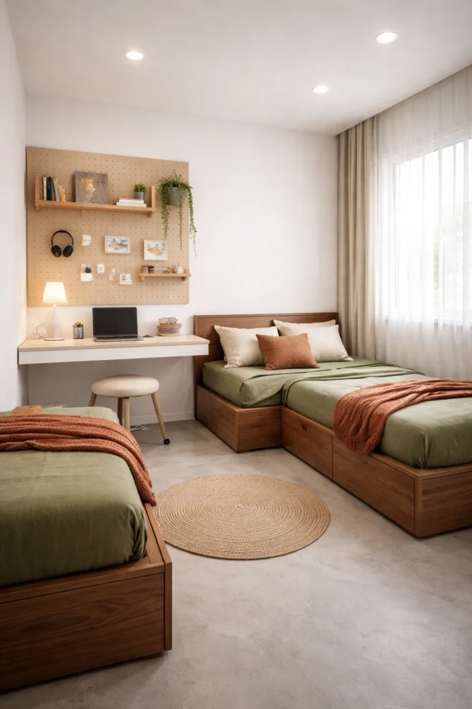 Corner Wrap Storage Twin Beds Style