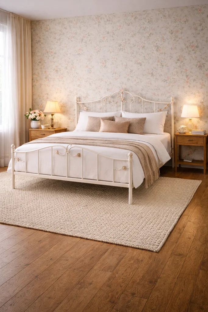 Cottage core Metal Bed Frame Style