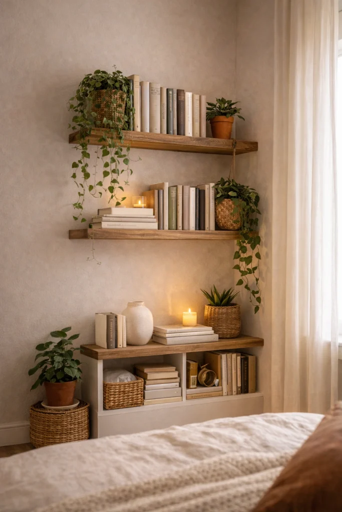 Cozy Plant + Book Shelf Style