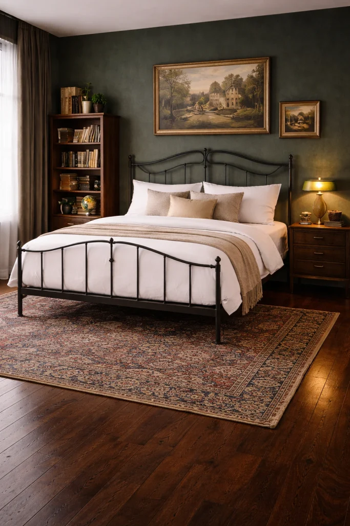 Dark Academia Metal Bed Style