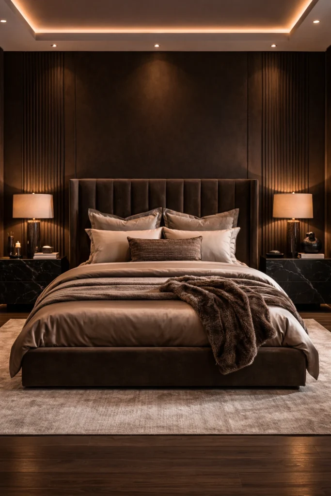 Dark Chocolate Elegant Bedroom Style