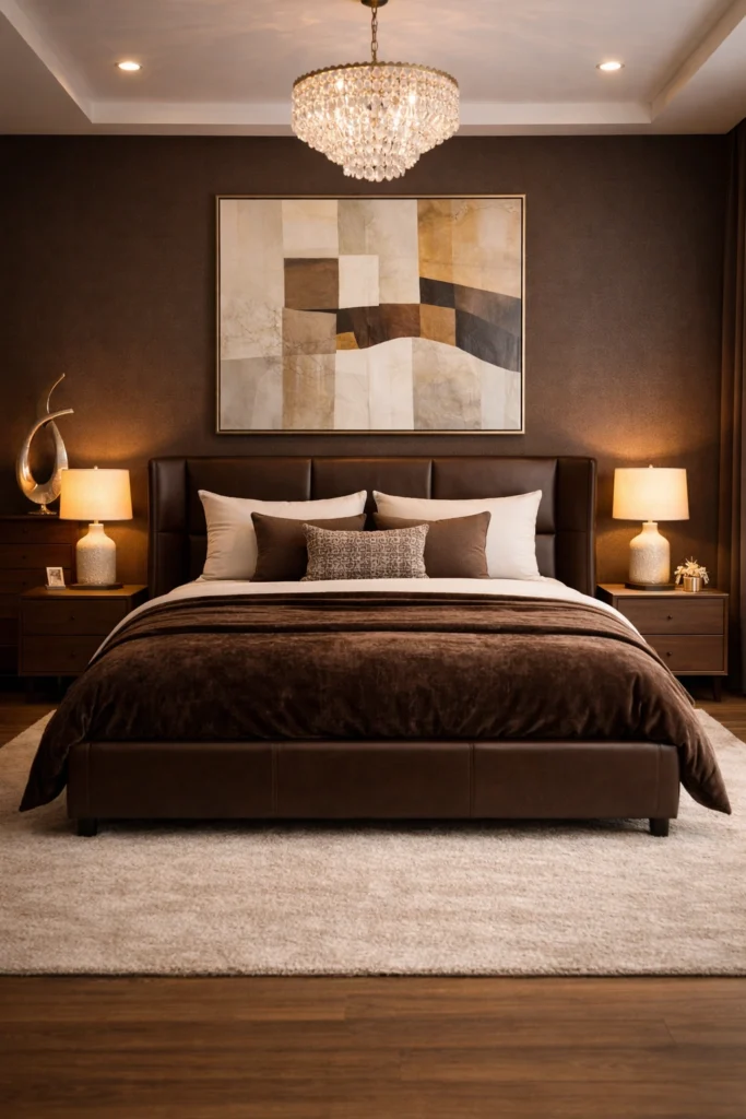Dark Cocoa Luxury Bedroom Style