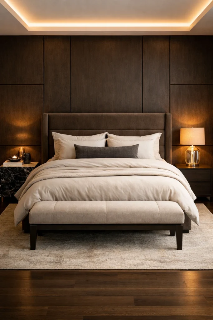 Dark Coffee Luxury Bedroom Style