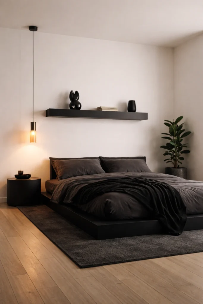 Dark Moody Minimal Room Idea