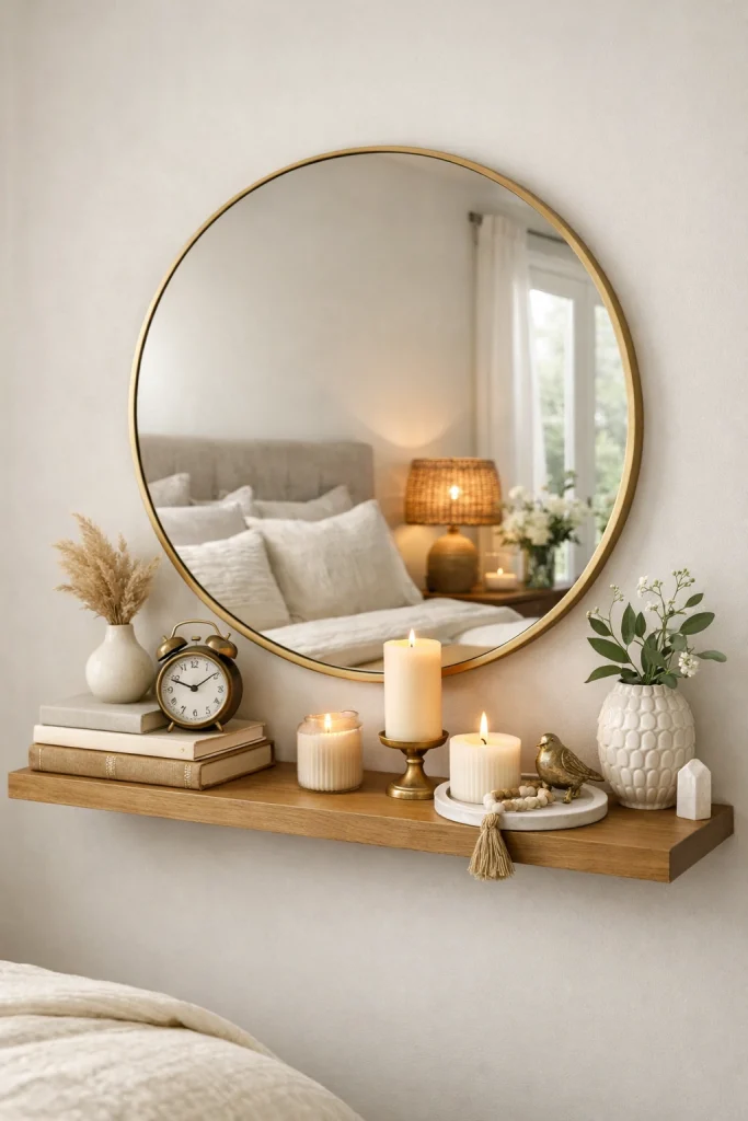 Decorative Shelf With Mirror Style