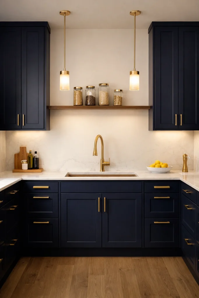 Deep Navy Luxury Kitchen Idea