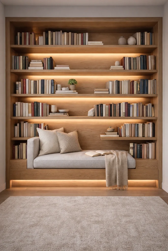 Deep Shelf Lounge Library Style