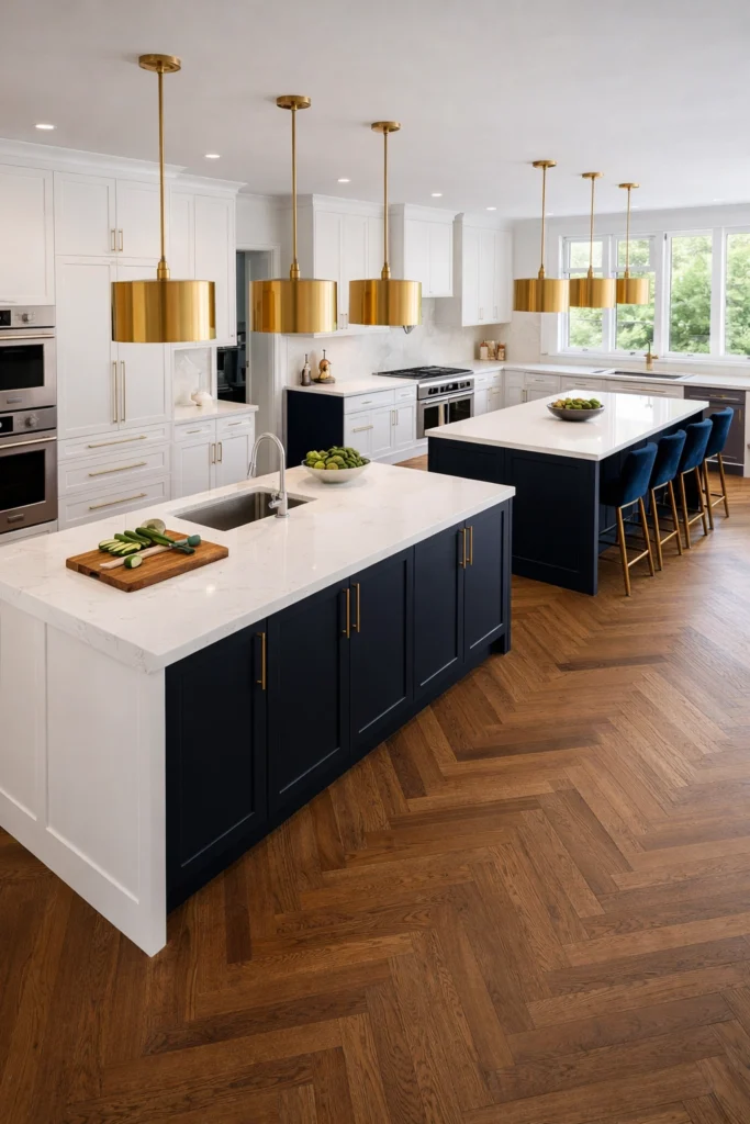 Double Kitchen Island Layout Idea