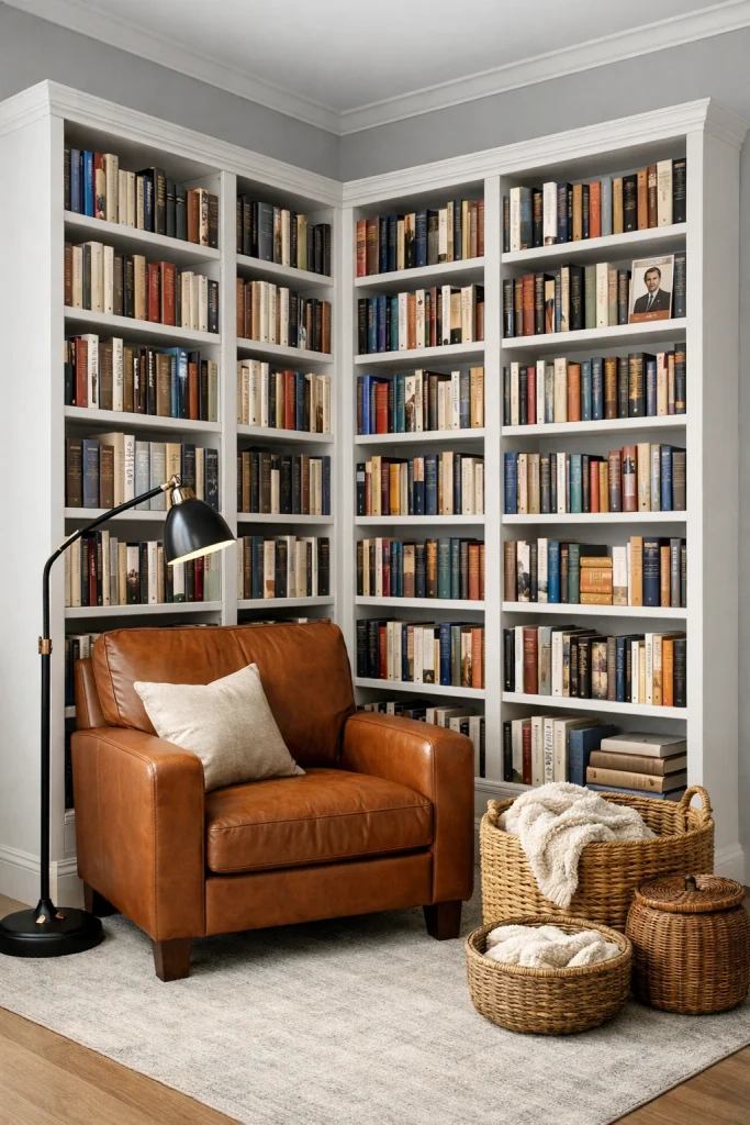 Double-Wall Corner Library Style