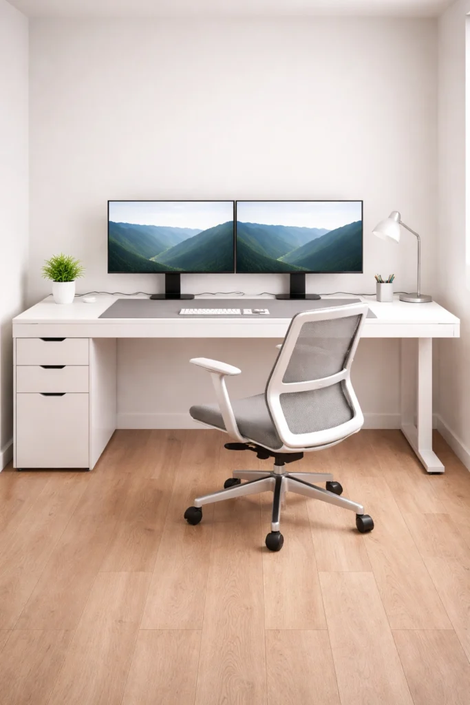 Dual Monitor Productivity Office Idea