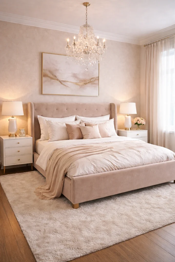 Elegant Champagne Bedroom Style