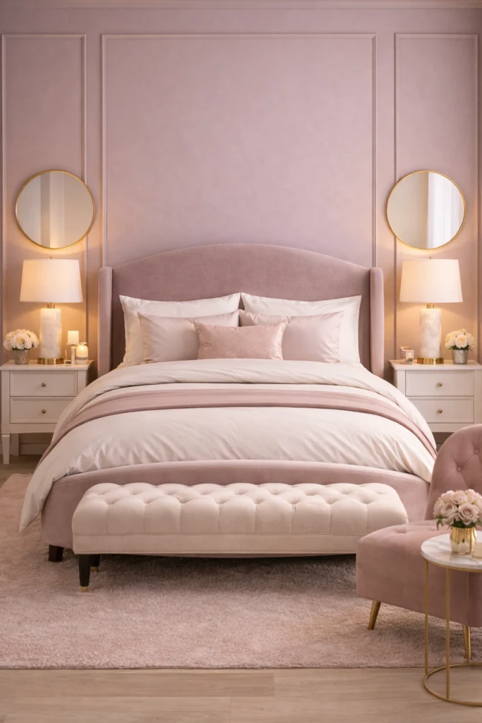 Elegant Mauve Bedroom Style